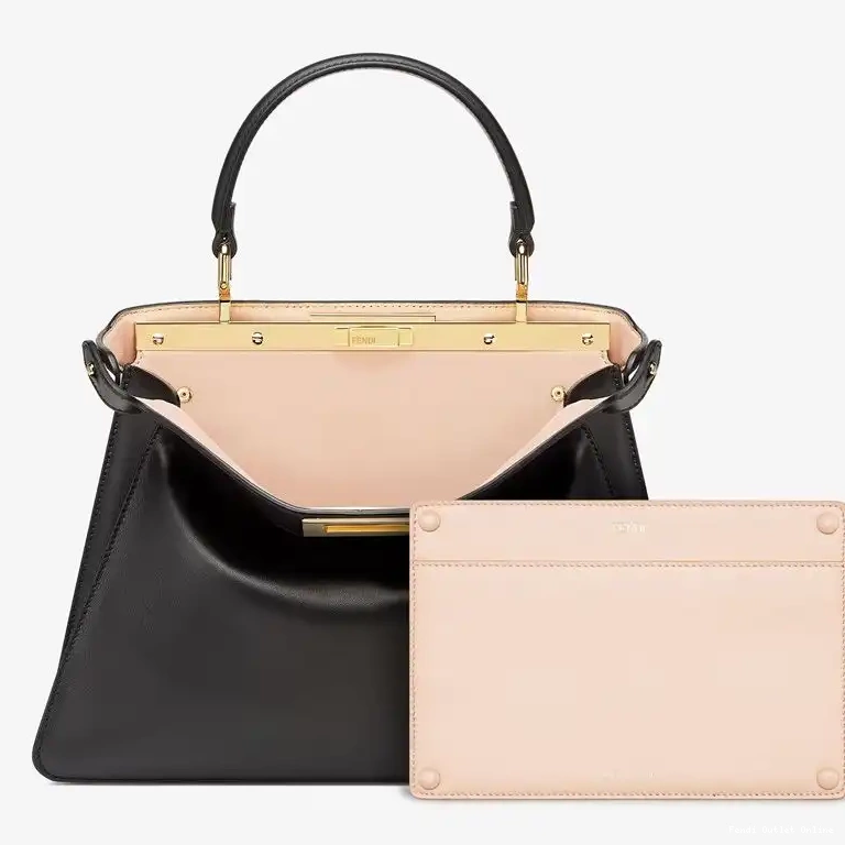 Cheap Nappa Bag Medium ISeeU In Fendi Laether Black Peekaboo 0607